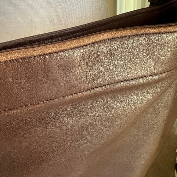 COACH Vintage Duffle Soho XL Vermillion in Dark Brown Leather Bag Purse 4082 CR - Picture 10 of 16